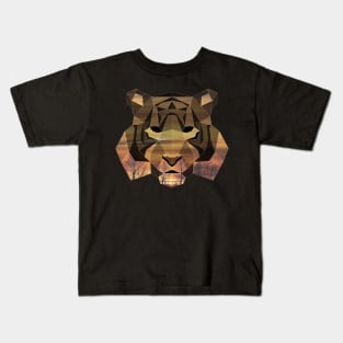 Tiger Low Poly Double Exposure Art Kids T-Shirt